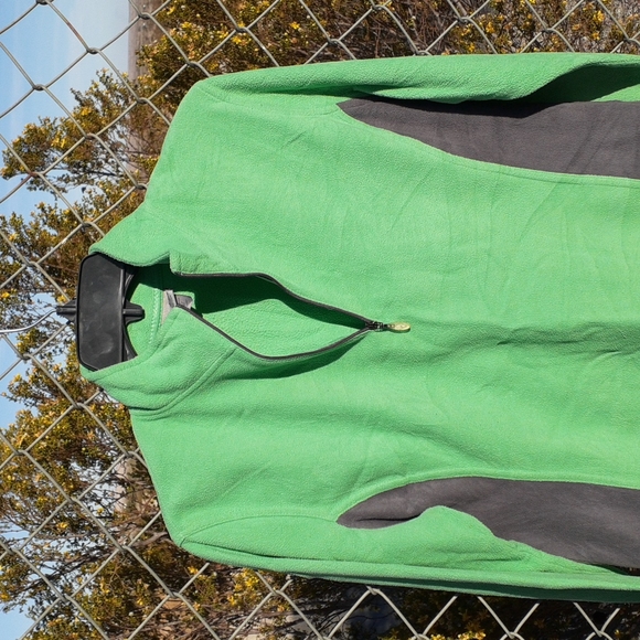 Champion Green & Grey Partial Zip Jacket, Size L - Picture 8 of 8